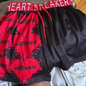 Red and Black Men's Shorts